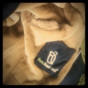 Mens black Hemp Hoodlamb jacket